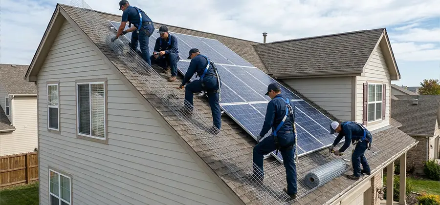 Pigeon Wire for Solar Panels in Bonita Springs